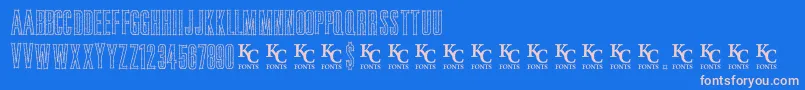 Bluprintdemo Font – Pink Fonts on Blue Background