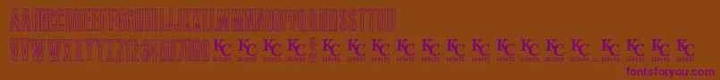Bluprintdemo Font – Purple Fonts on Brown Background