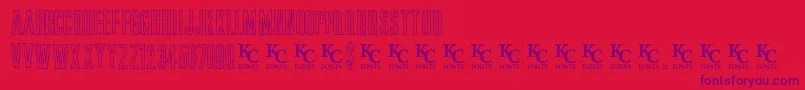 Bluprintdemo Font – Purple Fonts on Red Background