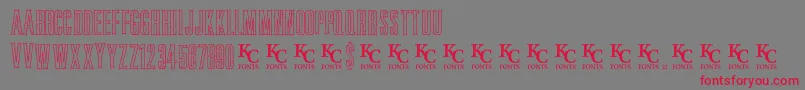Bluprintdemo Font – Red Fonts on Gray Background