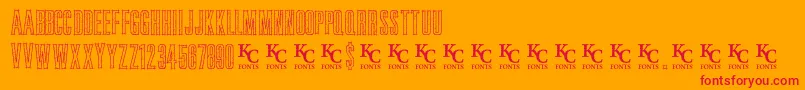 Bluprintdemo Font – Red Fonts on Orange Background