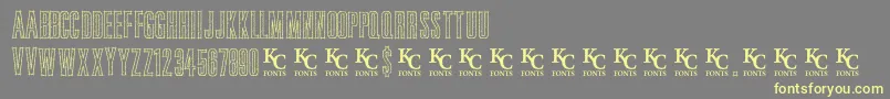 Bluprintdemo Font – Yellow Fonts on Gray Background