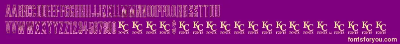 Bluprintdemo Font – Yellow Fonts on Purple Background