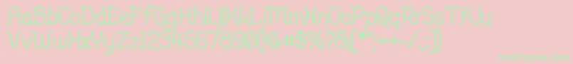 YellowSwamp-Schriftart – Grüne Schriften auf rosa Hintergrund