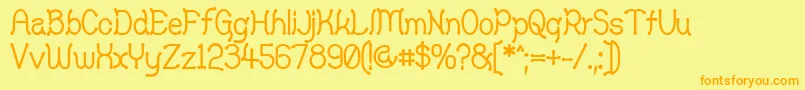 YellowSwamp Font – Orange Fonts on Yellow Background