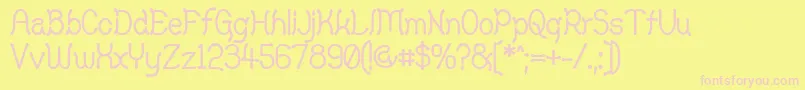 YellowSwamp Font – Pink Fonts on Yellow Background