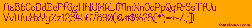 YellowSwamp Font – Purple Fonts on Orange Background