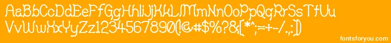YellowSwamp Font – White Fonts on Orange Background