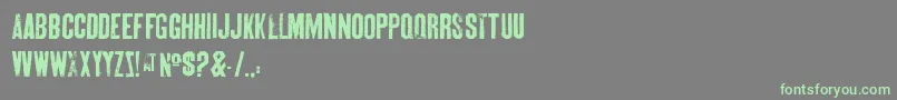 SkinBones Font – Green Fonts on Gray Background