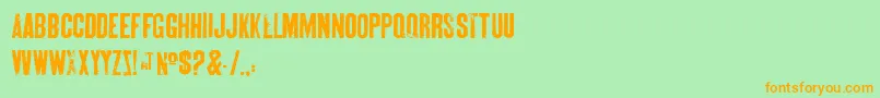 SkinBones Font – Orange Fonts on Green Background