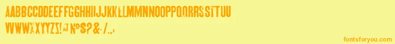 SkinBones Font – Orange Fonts on Yellow Background