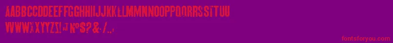 SkinBones Font – Red Fonts on Purple Background