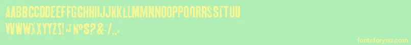 SkinBones Font – Yellow Fonts on Green Background