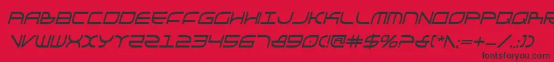 GalgaBoldCondenseditalic Font – Black Fonts on Red Background