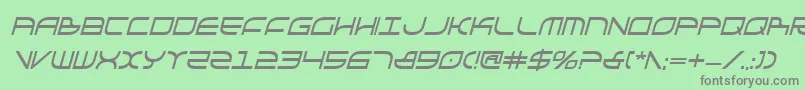 GalgaBoldCondenseditalic Font – Gray Fonts on Green Background