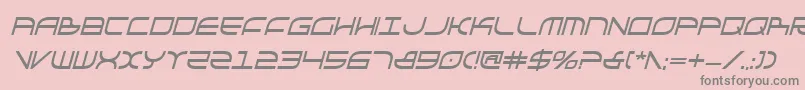 フォントGalgaBoldCondenseditalic – ピンクの背景に灰色の文字