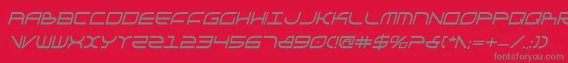 GalgaBoldCondenseditalic Font – Gray Fonts on Red Background