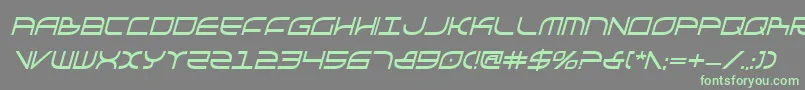 GalgaBoldCondenseditalic Font – Green Fonts on Gray Background