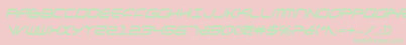 GalgaBoldCondenseditalic Font – Green Fonts on Pink Background