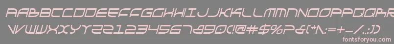 GalgaBoldCondenseditalic-fontti – vaaleanpunaiset fontit harmaalla taustalla