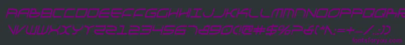 GalgaBoldCondenseditalic Font – Purple Fonts on Black Background