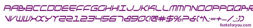 GalgaBoldCondenseditalic Font – Purple Fonts on White Background