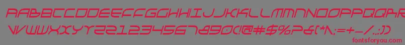 GalgaBoldCondenseditalic Font – Red Fonts on Gray Background