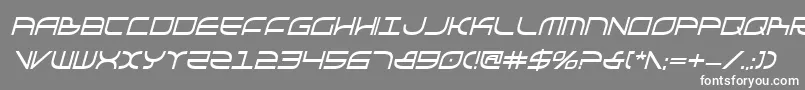 フォントGalgaBoldCondenseditalic – 灰色の背景に白い文字