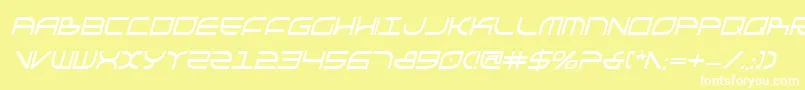 GalgaBoldCondenseditalic Font – White Fonts on Yellow Background