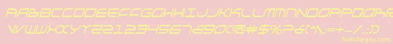 GalgaBoldCondenseditalic Font – Yellow Fonts on Pink Background