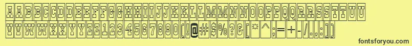 GildiatitulcmotlBold Font – Black Fonts on Yellow Background