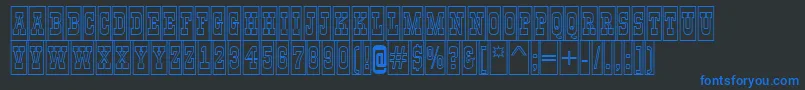 GildiatitulcmotlBold Font – Blue Fonts on Black Background