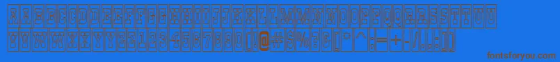 GildiatitulcmotlBold Font – Brown Fonts on Blue Background