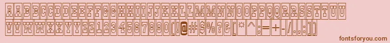 GildiatitulcmotlBold Font – Brown Fonts on Pink Background