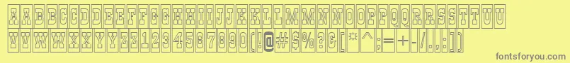GildiatitulcmotlBold Font – Gray Fonts on Yellow Background