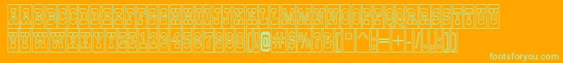 GildiatitulcmotlBold Font – Green Fonts on Orange Background