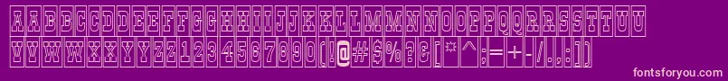 GildiatitulcmotlBold Font – Pink Fonts on Purple Background