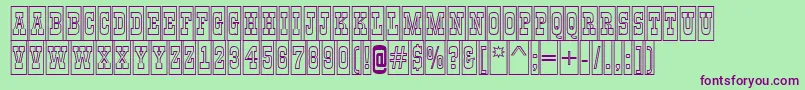 GildiatitulcmotlBold Font – Purple Fonts on Green Background