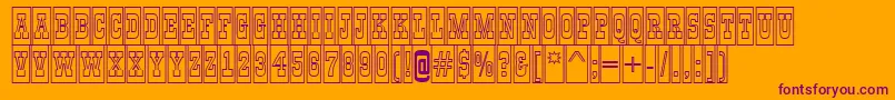 GildiatitulcmotlBold Font – Purple Fonts on Orange Background