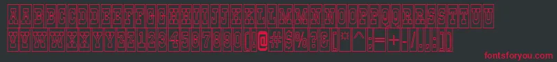 GildiatitulcmotlBold Font – Red Fonts on Black Background