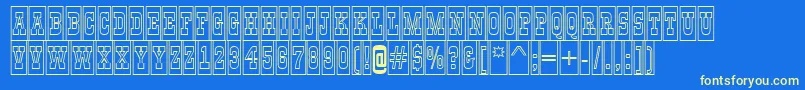 GildiatitulcmotlBold Font – Yellow Fonts on Blue Background