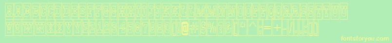 GildiatitulcmotlBold Font – Yellow Fonts on Green Background