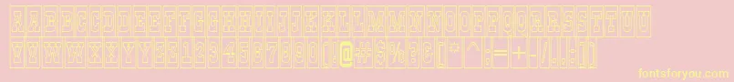 GildiatitulcmotlBold-Schriftart – Gelbe Schriften auf rosa Hintergrund