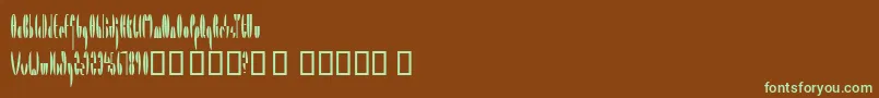 Czcionka TmParamountNormal – zielone czcionki na brązowym tle