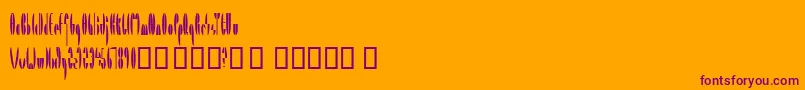Шрифт TmParamountNormal – фиолетовые шрифты на оранжевом фоне