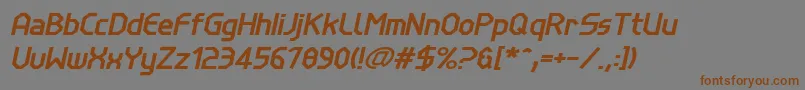 LinewireBolditalic Font – Brown Fonts on Gray Background