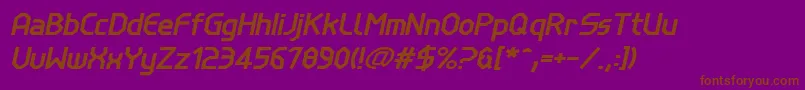 LinewireBolditalic Font – Brown Fonts on Purple Background