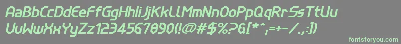 LinewireBolditalic-Schriftart – Grüne Schriften auf grauem Hintergrund