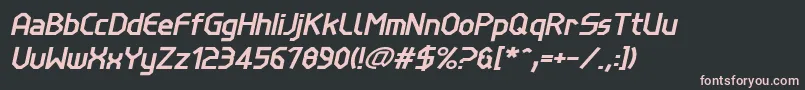 LinewireBolditalic Font – Pink Fonts on Black Background