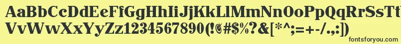 Johnhancockcp Font – Black Fonts on Yellow Background